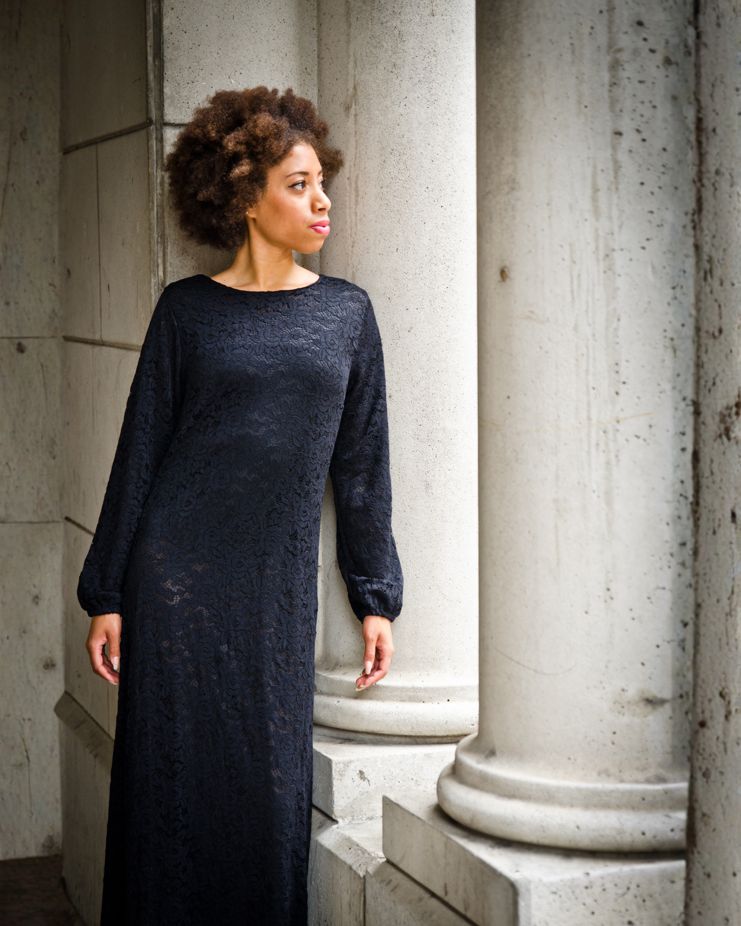 Forest Green Full Lace Maxi Dress