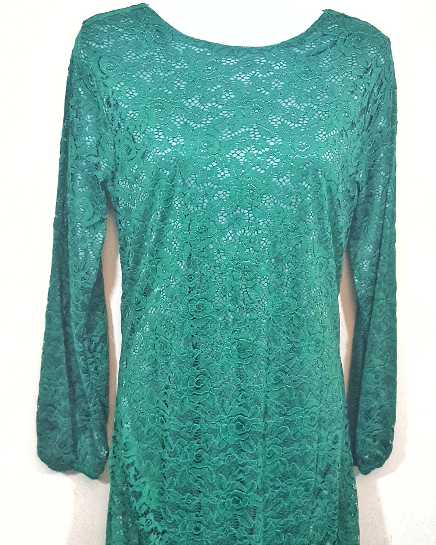 Forest Green Full Lace Maxi Dress