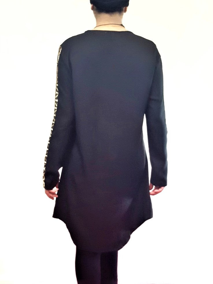 Black Front Zip Tunic