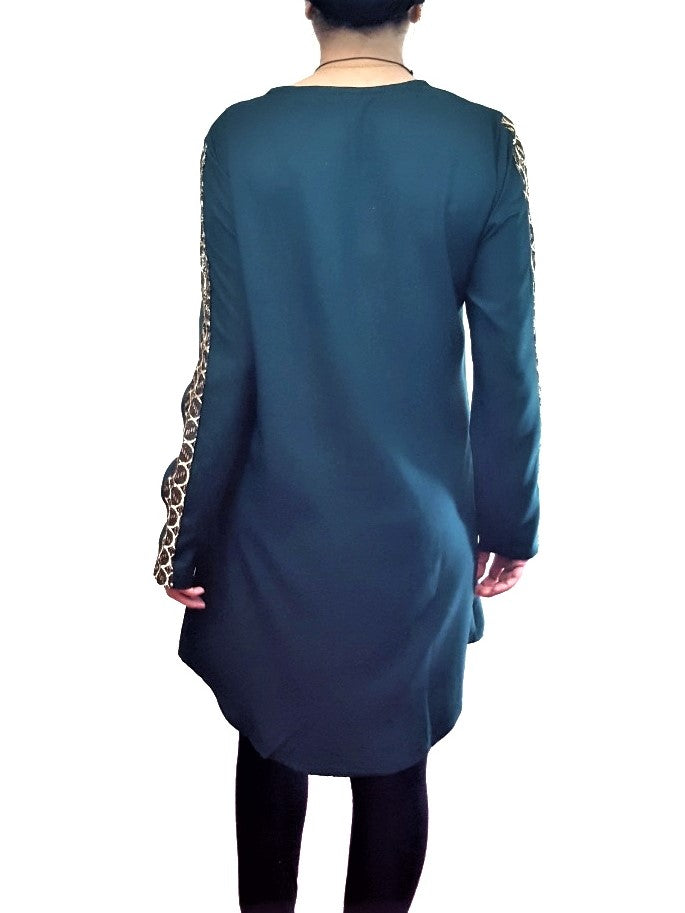 Green Front Zip Tunic